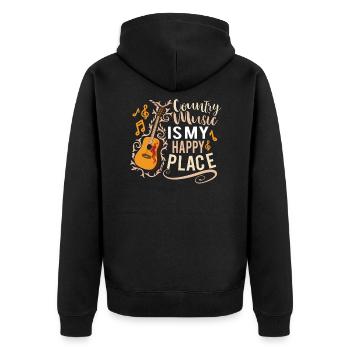 Country music Southern Music Jazz country music - Unisex Premium Organic Zip Hoodie - black - Back - Nico (187cm)