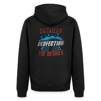 Mobile Car Reconditioning Car Reconditioning - Unisex Premium Organic Zip Hoodie - black - Back - Nico (187cm)