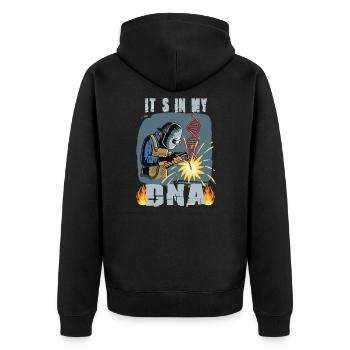 American Welder Welder Funny Funny Welding Gift - Unisex Premium Organic Zip Hoodie - black - Back - Nico (187cm)