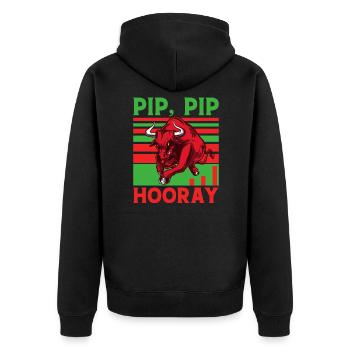 Börsenhändler Forex Trader Investor Trading - Unisex Premium Bio Zip Hoodie - Schwarz - Hinten - Nico (187cm)