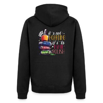 Nail Tech Nail Technician Manicurist Nails Artist - Unisex Premium Bio Zip Hoodie - Schwarz - Hinten - Nico (187cm)