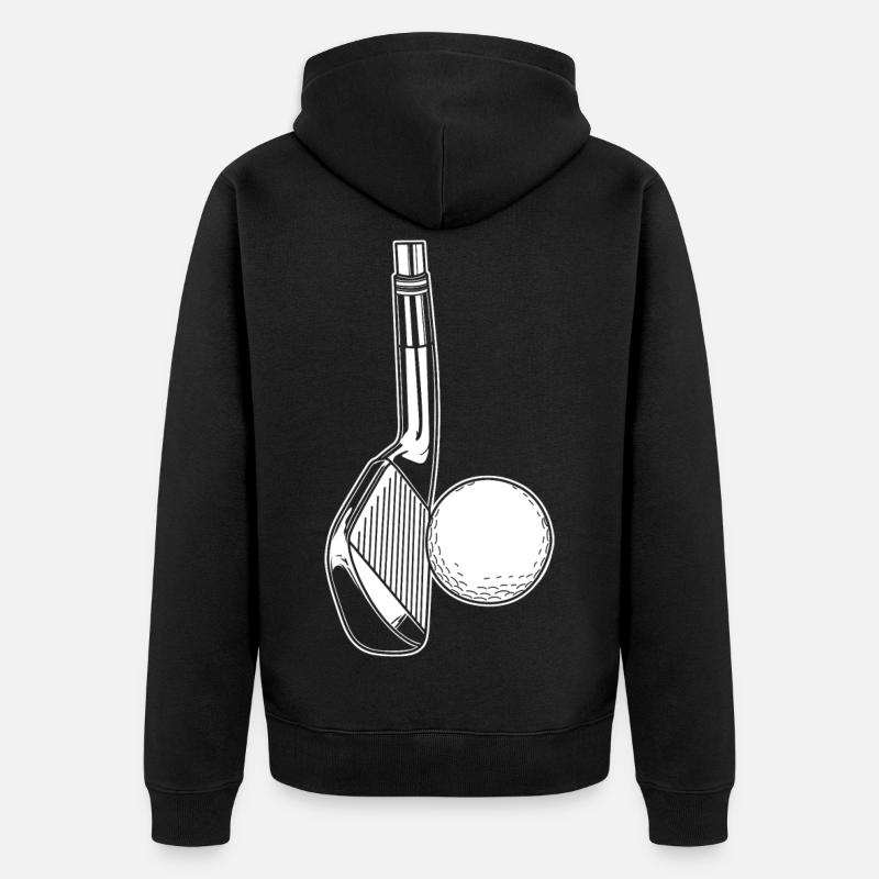 Jouer au golf - Veste à capuche bio Premium Unisexe - noir