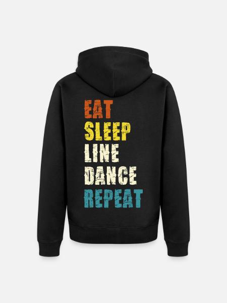 Line Dance Lifestyle Slogan - Unisex Premium Organic Zip Hoodie - black