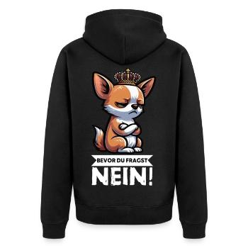 Avant que tu ne demandes, pas de propriétaire de chihuahua chihuahua - Veste à capuche bio Premium Unisexe - noir - Dos - Nico (187cm)