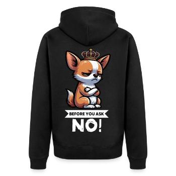 Avant de demander Chihuahua Chihuahuabesitzer Chi - Veste à capuche bio Premium Unisexe - noir - Dos - Nico (187cm)