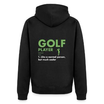 Définition du joueur de sport Golf - Veste à capuche bio Premium Unisexe - noir - Dos - Nico (187cm)