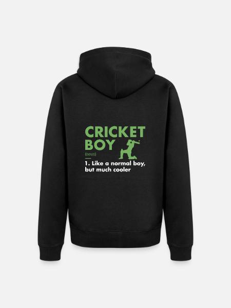 Sport Boy Definition Cricket - Unisex Premium Organic Zip Hoodie - black
