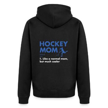 Sport Maman Définition Hockey - Veste à capuche bio Premium Unisexe - noir - Dos - Nico (187cm)