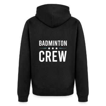Équipe de badminton - Veste à capuche bio Premium Unisexe - noir - Dos - Nico (187cm)