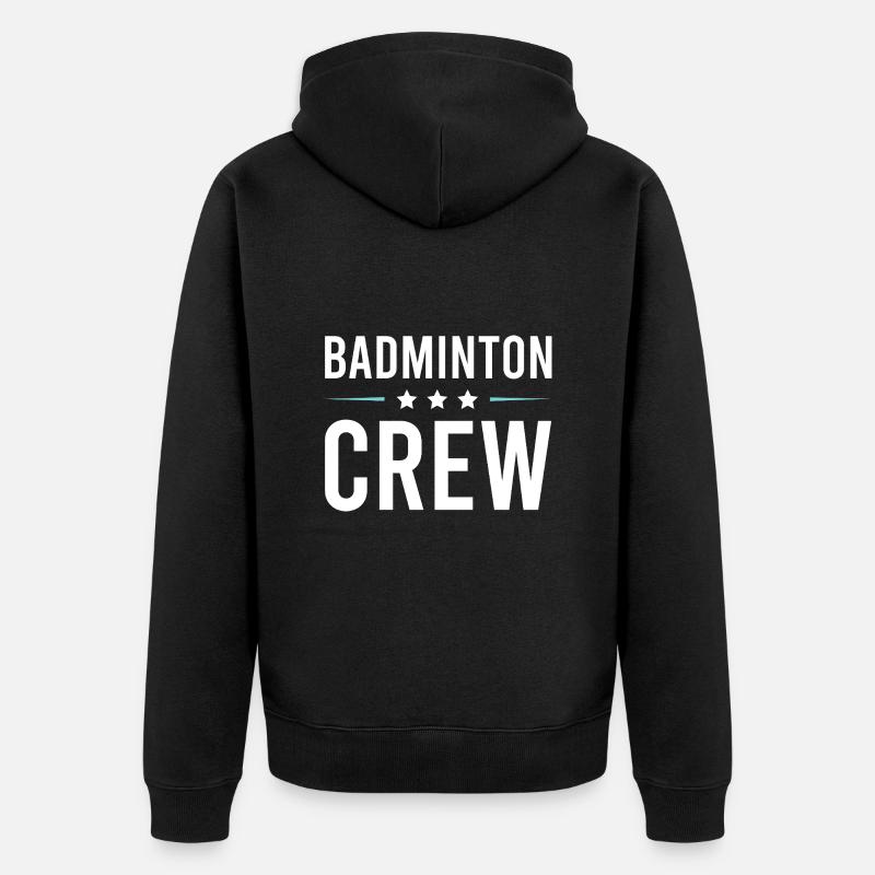 Équipe de badminton - Veste à capuche bio Premium Unisexe - noir