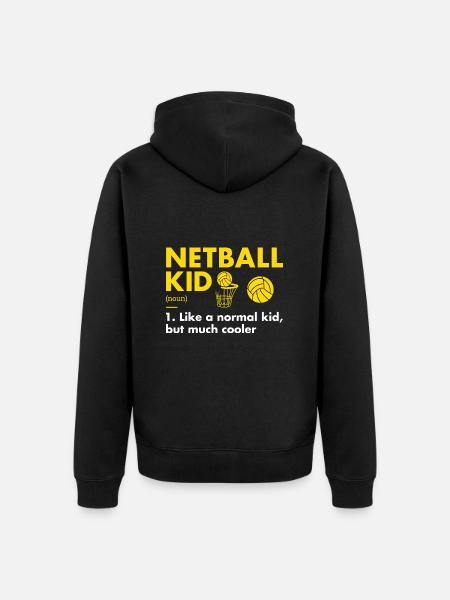 Sport Kid Definition Netball - Unisex Premium Organic Zip Hoodie - black