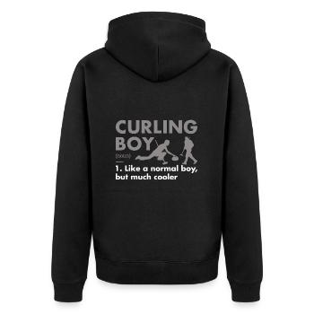 Sport Boy Définition Curling - Veste à capuche bio Premium Unisexe - noir - Dos - Nico (187cm)