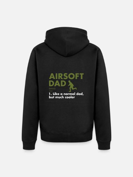 Sport Dad Definition Airsoft - Unisex Premium Organic Zip Hoodie - black