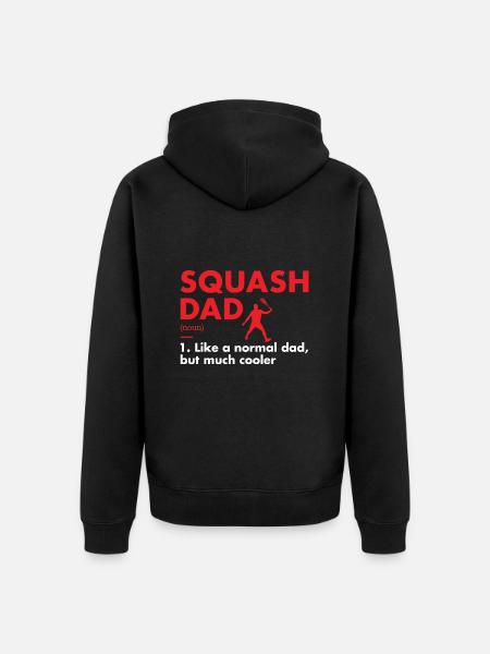 Sport Dad Definition Squash - Unisex Premium Organic Zip Hoodie - black