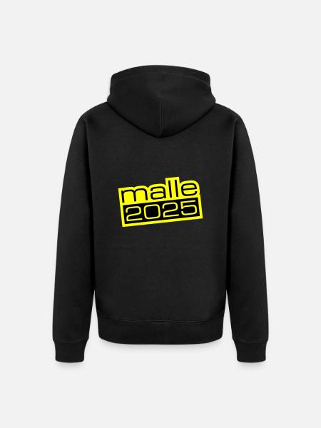 Malle 2025 - Unisex Premium Bio Zip Hoodie - Schwarz