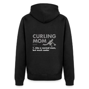 Sport Maman Définition Curling - Veste à capuche bio Premium Unisexe - noir - Dos - Nico (187cm)