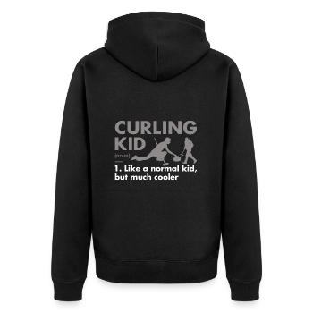 Sport Kid Définition Curling - Veste à capuche bio Premium Unisexe - noir - Dos - Nico (187cm)