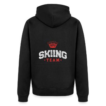 Équipe de ski - Veste à capuche bio Premium Unisexe - noir - Dos - Nico (187cm)