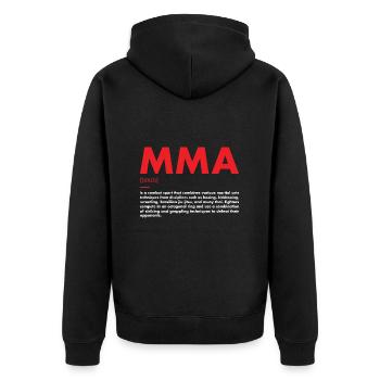 Sport Definition MMA - Unisex Premium Bio Zip Hoodie - Schwarz - Hinten - Nico (187cm)