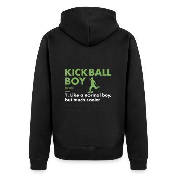 Sport Boy Définition Kickball - Veste à capuche bio Premium Unisexe - noir - Dos - Nico (187cm)