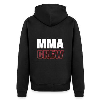 Mma Crew - Unisex Premium Bio Zip Hoodie - Schwarz - Hinten - Nico (187cm)