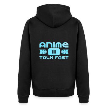 Cute Japanese Manga Women Girls Gift Otaku Kawaii - Unisex Premium Bio Zip Hoodie - Schwarz - Hinten - Nico (187cm)