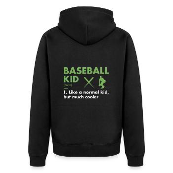 Sport Kid Définition Baseball - Veste à capuche bio Premium Unisexe - noir - Dos - Nico (187cm)