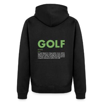 Sport Définition Golf - Veste à capuche bio Premium Unisexe - noir - Dos - Nico (187cm)