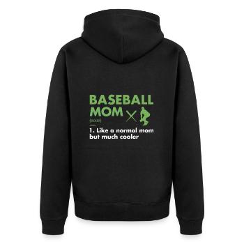 Sport Maman Définition Baseball - Veste à capuche bio Premium Unisexe - noir - Dos - Nico (187cm)