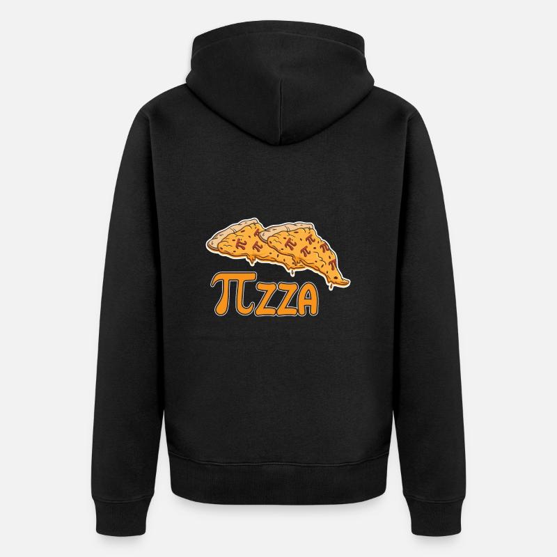 Math Pizza Pi - Unisex Premium Bio Zip Hoodie - Schwarz