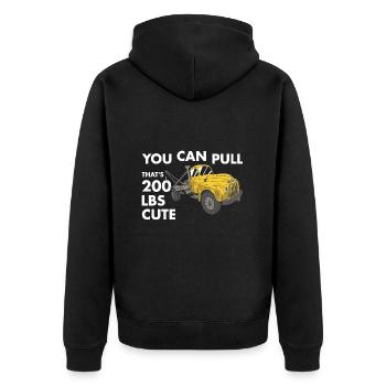 You Can Pull 200 Pounds That's Cute Tow Truck - Unisex Premium Organic Zip Hoodie - black - Back - Nico (187cm)