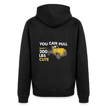 You Can Pull 200 Pounds That's Cute Tow Truck - Unisex Premium Organic Zip Hoodie - black - Back - Nico (187cm)