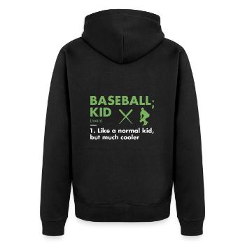 Sport Kid Définition Baseball - Veste à capuche bio Premium Unisexe - noir - Dos - Nico (187cm)