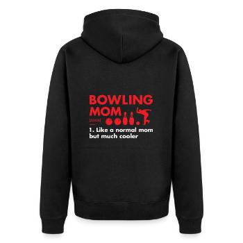 Sport Maman Définition Bowling - Veste à capuche bio Premium Unisexe - noir - Dos - Nico (187cm)