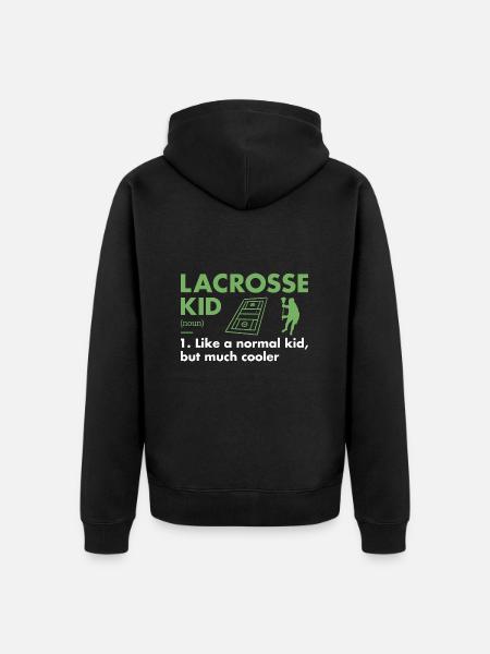Sport Kid Definition Lacrosse - Unisex Premium Organic Zip Hoodie - black