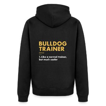 Définition de l’entraîneur de bouledogue - Veste à capuche bio Premium Unisexe - noir - Dos - Nico (187cm)