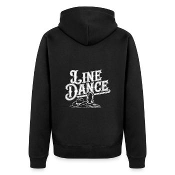 Line Dance Group Training My Dance Sport - Unisex Premium Organic Zip Hoodie - black - Back - Nico (187cm)