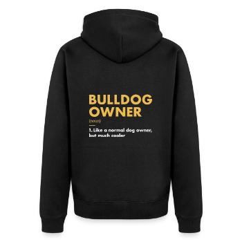 Définition du propriétaire de bouledogue - Veste à capuche bio Premium Unisexe - noir - Dos - Nico (187cm)