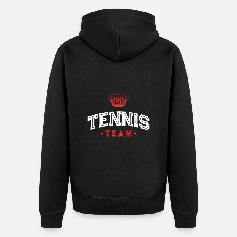 Équipe de tennis - Veste à capuche bio Premium Unisexe - noir