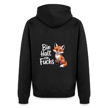 Je ne suis qu’un écolier intelligent Fox Clever - Veste à capuche bio Premium Unisexe - noir - Dos - Nico (187cm)