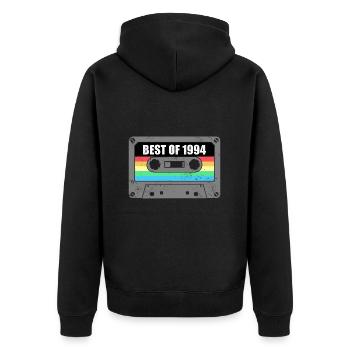 Geburtstag Best Of 1994 Jahrgang Vintage 1994 - Unisex Premium Bio Zip Hoodie - Schwarz - Hinten - Nico (187cm)