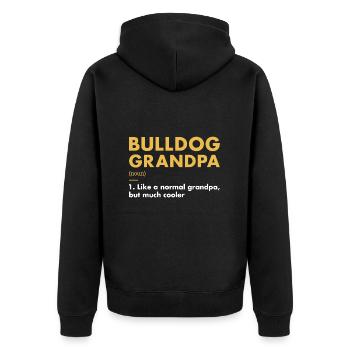 Définition de grand-père bouledogue - Veste à capuche bio Premium Unisexe - noir - Dos - Nico (187cm)