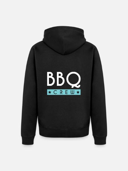 Bbq Crew - Unisex Premium Organic Zip Hoodie - black