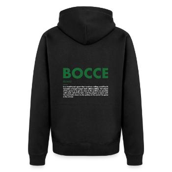 Sport Définition Bocce - Veste à capuche bio Premium Unisexe - noir - Dos - Nico (187cm)