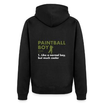 Sport Boy Définition Paintball - Veste à capuche bio Premium Unisexe - noir - Dos - Nico (187cm)