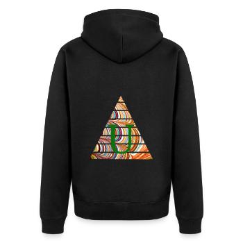 Triangle E 56 U - Veste à capuche bio Premium Unisexe - noir - Dos - Nico (187cm)