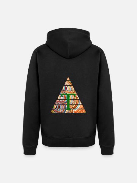 dreieck e 56 t - Unisex Premium Bio Zip Hoodie - Schwarz