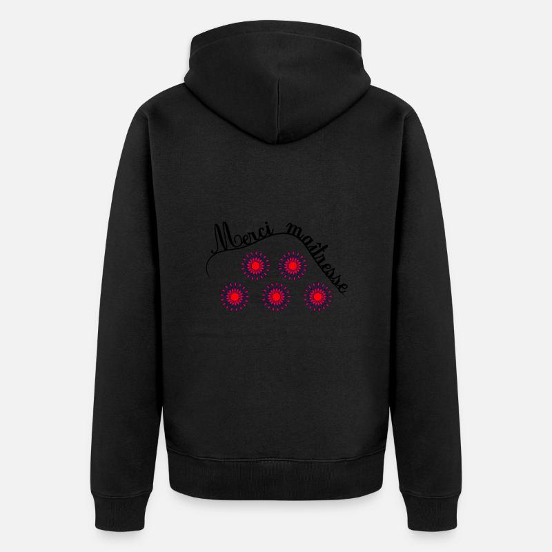 MAÎTRESSE. MERCI. MERCI MAÎTRESSE - Veste à capuche bio Premium Unisexe - noir