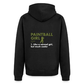 Sport Girl Définition Paintball - Veste à capuche bio Premium Unisexe - noir - Dos - Nico (187cm)