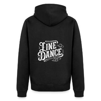 Line Dance Group Training My Dance Sport - Unisex Premium Organic Zip Hoodie - black - Back - Nico (187cm)